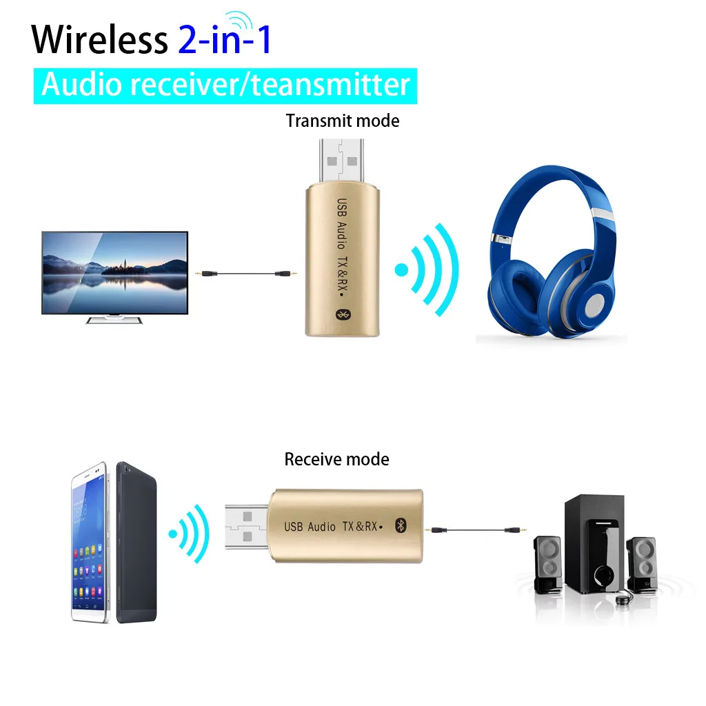 USB BT 4,2 приемник аудио передатчик адаптер для ТВ/ПК динамик для наушников