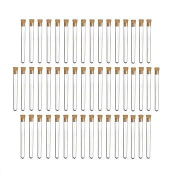 

GYTB Aboratory Plastic Test Tube With Cork Stopper For School Lab Experiment Transparent Plastic Test Tubes 100Pcs/Lot 12X75Mm