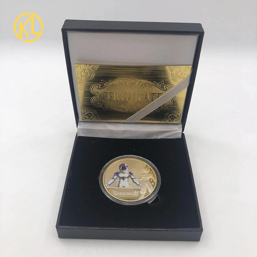 KL Dragon Cartoon Ball Z seriies позолоченные Коллекционные монеты, японские монеты, набор с сертификатом, Прямая поставка - Цвет: Frieza with box