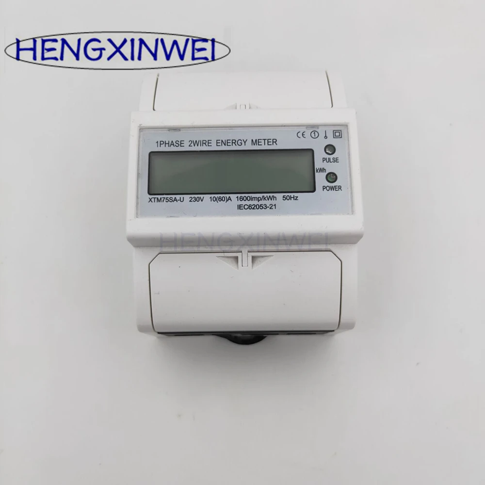 Su Guida Din Monofase Kwh Meter Contatore Di Energia Digitale Watt 5(20) 15(90) 20(100) 5(40) 10(50) Un 50Hz 60Hz 220V 230V