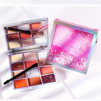 

12 Colors Beauty Matte Eyeshadow Palette Glitter Nude Shimmer New Warm Earth Color Eyeshadow Natural Makeup 2018