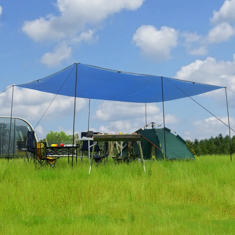 3*3M Waterproof Tent Tarp Rain Sun Shade Hammock Shelter Camping Picnic Mat UK 