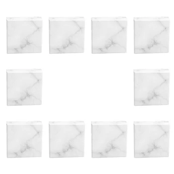 

10Pcs Marble Vein Pattern Jewelry Box Ring Necklace Holder Jewelry Storage Box Bangle Container White