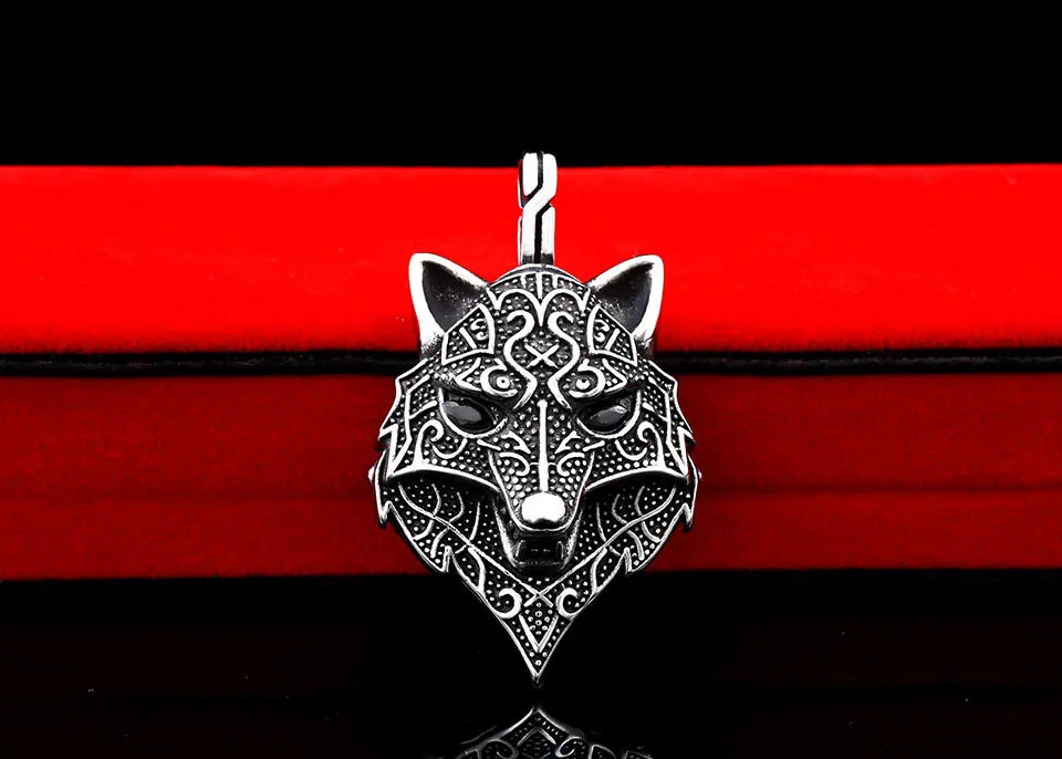 Байер панк 316L нержавеющая сталь дизайн Воющий волк кулон ожерелье Викинг мужчины Кельт Шарм модные ювелирные изделия для мальчиков подарок BP8-354