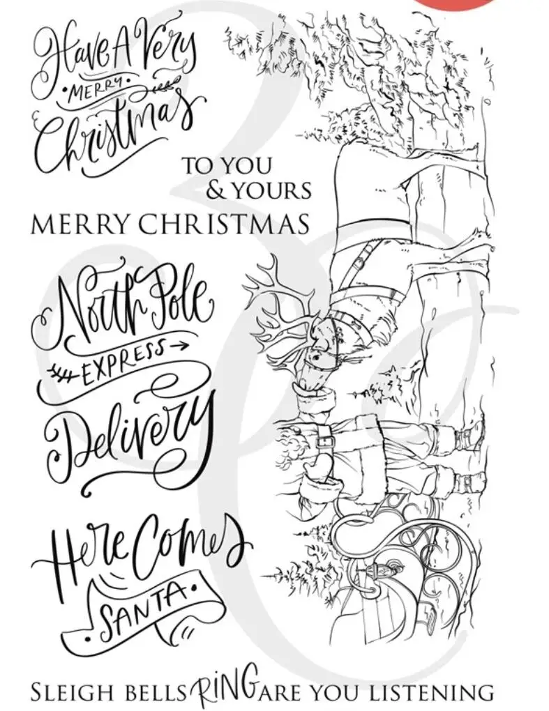 Рождественский прозрачный силиконовый штамп/печать для DIY скрапбукинга/альбом