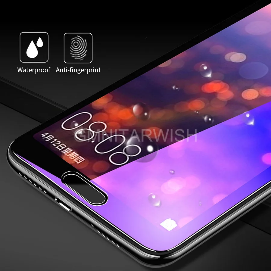 9H анти УФ Фиолетовый Синий светильник отпечатков пальцев закаленное стекло для