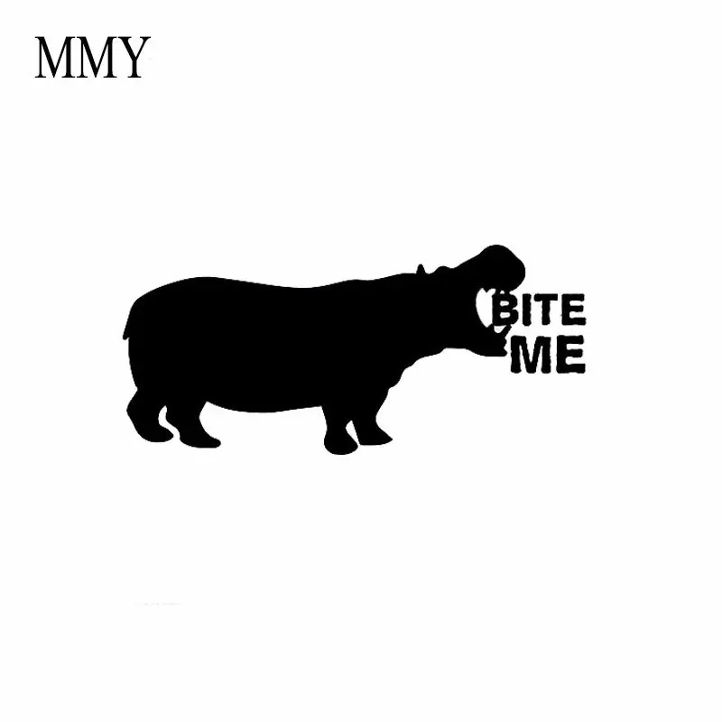 6 &quotв ширину Bite Me Бегемот забавные виниловые наклейки в виде Фотообоев c