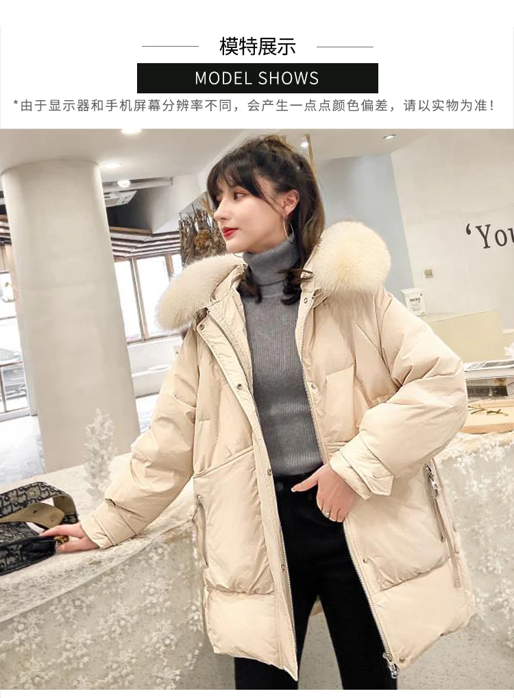 ULIYOU 2021 Women's Winter Jacket Casual Solid Parkas Female Fur Collar Winter Coat Women black puffer