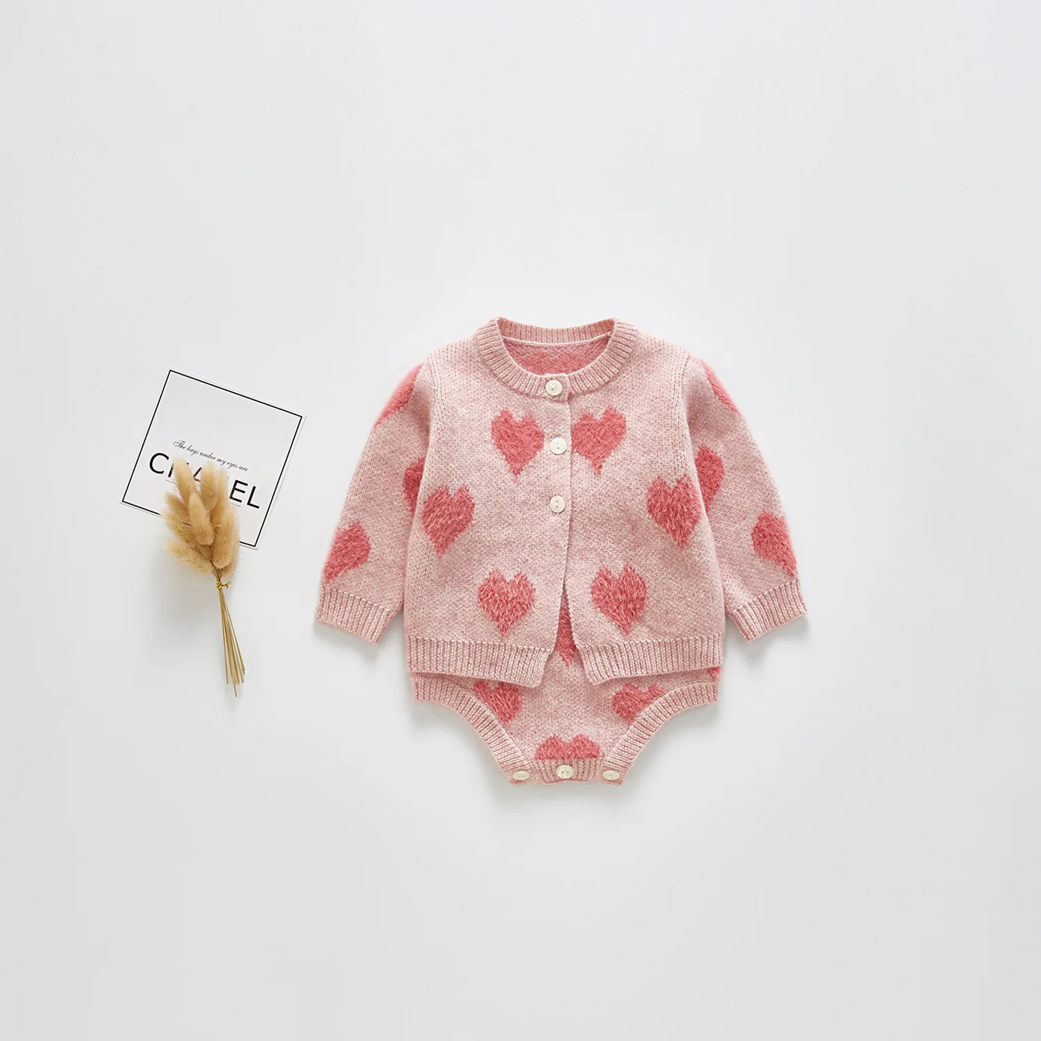 Комбинезон для новорожденных мальчиков и девочек 0-24 месяцев; пальто-свитер; теплая одежда с милым принтом на осень и зиму