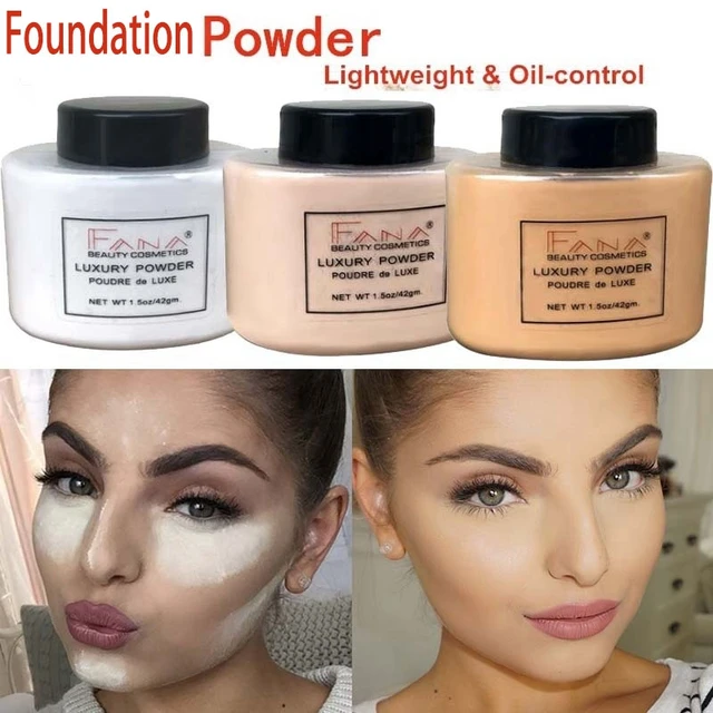 Face Foundation Powder Oil Control Contour Full CoverBanana Powder Translucent Mineral Makeup Base Matte Foundation Make