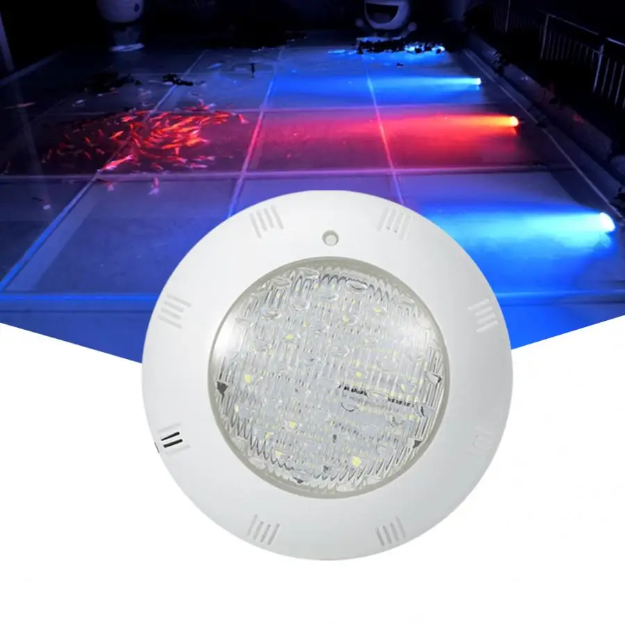 Подводный светильник для бассейна 15 Вт, светодиодный RGB подводный светильник IP68, водонепроницаемый RGB, настенный светодиодный светильник для бассейна AC12V - изображение