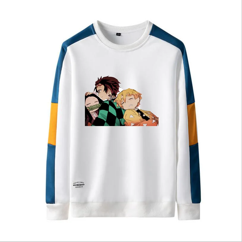 Косплей японского аниме Demon Slayer Толстовка костюм Kimetsu no Yaiba Kamado Tanjirou Kamado Nezuko Agatsuma Zenitsu Tomioka - Цвет: Черный