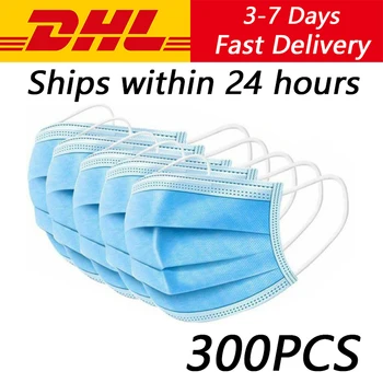 

300pcs Disposable Face Mouth Mask Nonwoven Masks Anti PM2.5 Hygiene Safety Protective Mouth Mask Mouth Face Masks DHL Shipping