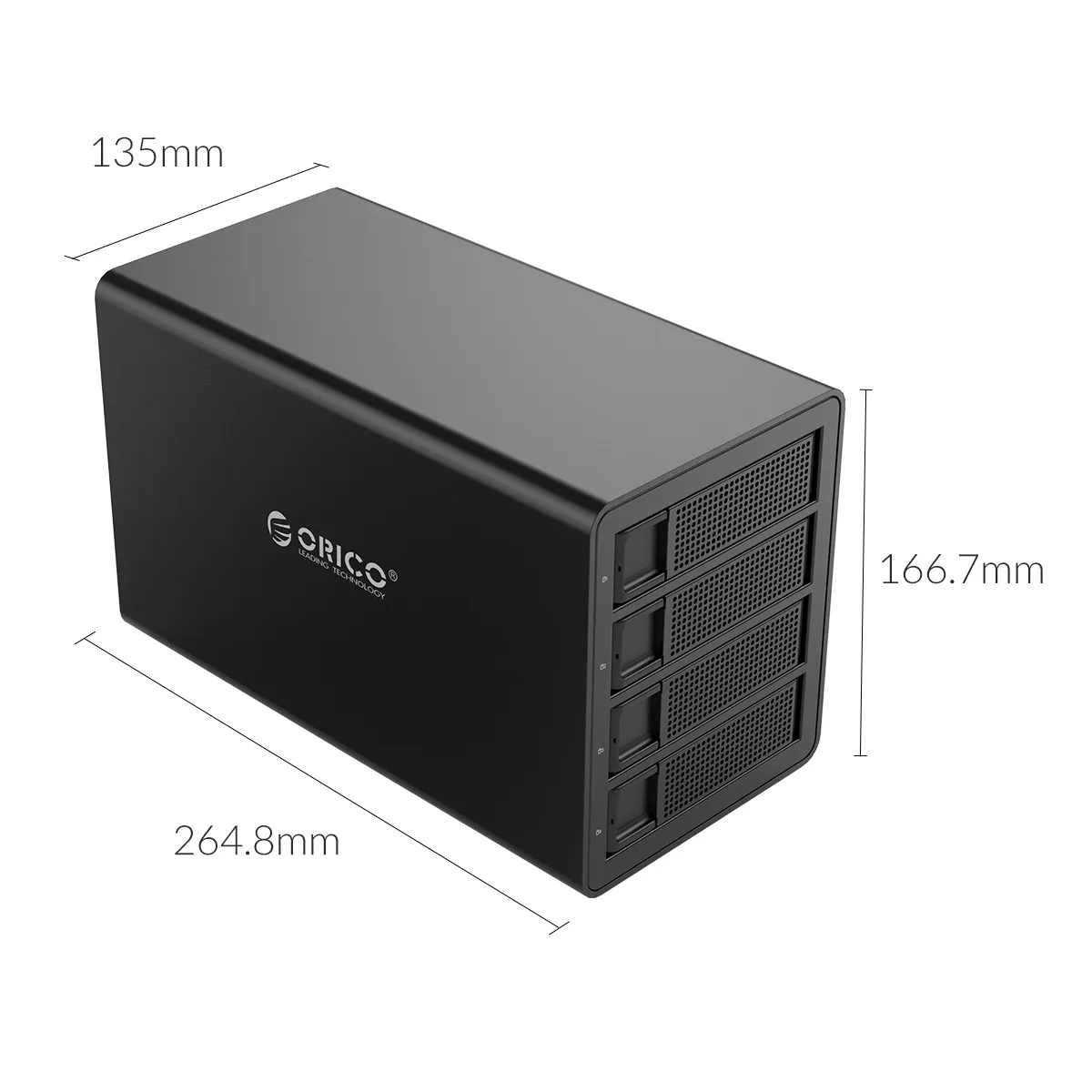 ORICO 4 bay 3,5 корпус для жесткого диска USB3.0 to SATA с RAID 64 ТБ емкость корпуса для жесткого диска 150W внутренний адаптер питания чехол для жесткого диска