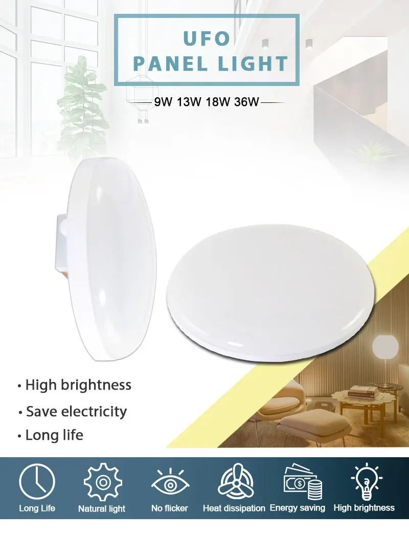 LED ceiling light 9W 13W 18W 36W LED Round Panel Light AC 85-265V Modern Lamp Living Room led ceiling light lampada led lamp gold ceiling lights