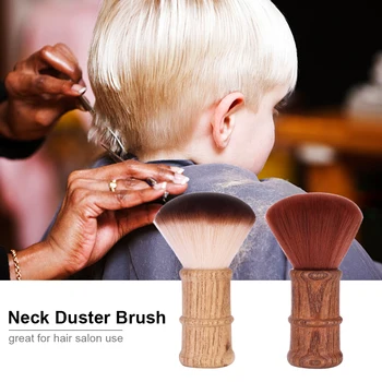 

1pc Face Neck Duster Brush Wooden Handle Barber Soft Cleaning Hairbrush Hair Grooming Shaving Brush Hairdressing Accessory