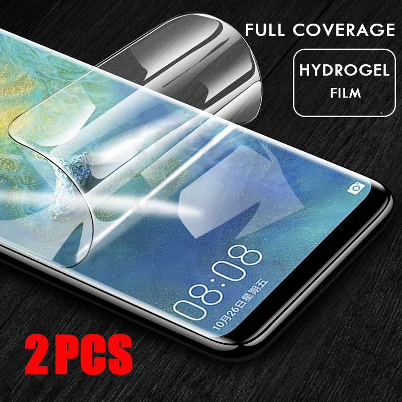 Гидрогелевая Защитная пленка для Huawei P40 P30 P20 Mate 20 Pro защитная экрана Honor 9X 8X 10 30 2 шт.