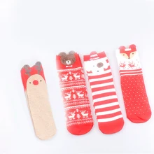 1 пара, рождественские чулки, хлопковые Красные Носки с рисунком оленя, 20