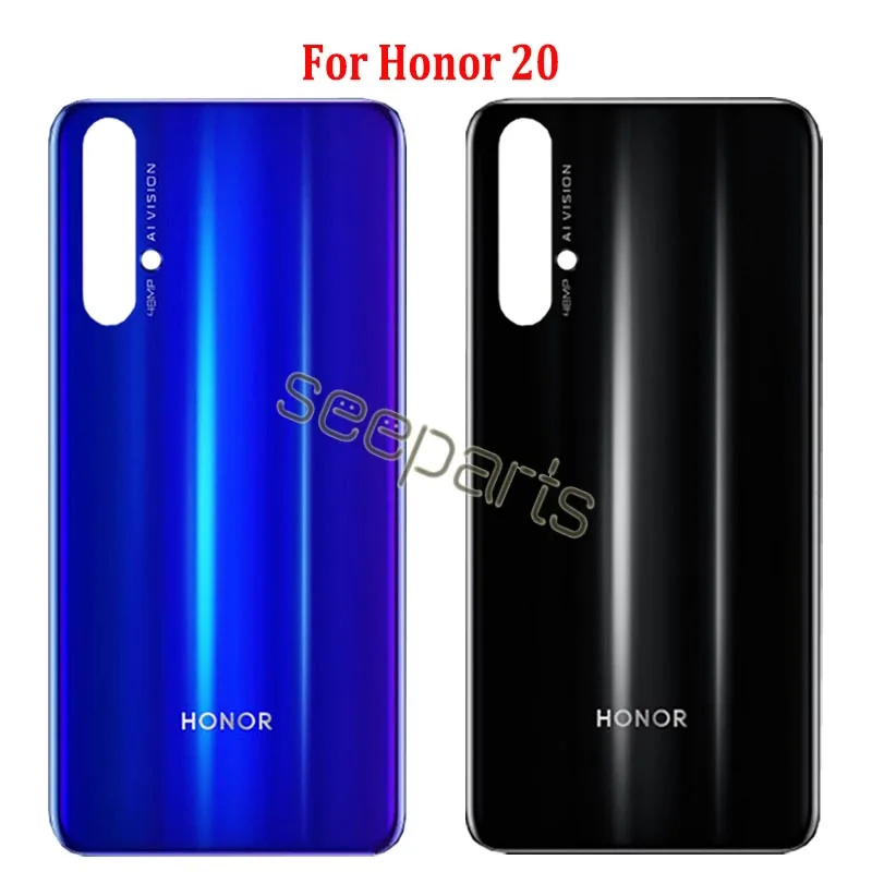 Задняя стеклянная крышка для 6,2" huawei Honor 20 Pro, крышка для батареи, задняя панель Honor 20, чехол для задней стеклянной двери с клеем