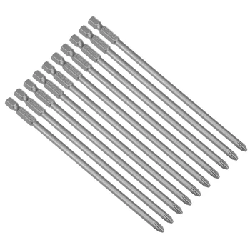 

uxcell 10pcs 150mm 1/4" Hex Shank 5mm PH2 Magnetic Phillips Head Screwdriver Bits S2