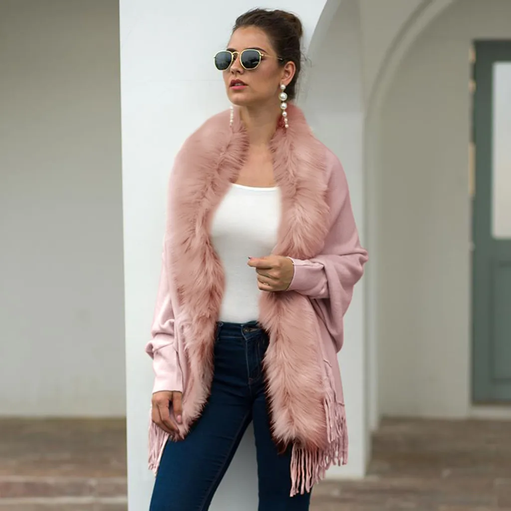 

Fashion Casual Knitted Cashmere Wool Sweater Jumper Loose Cardigans Shawl Streetwear Tops Female Autumn Winter Women's Sweater