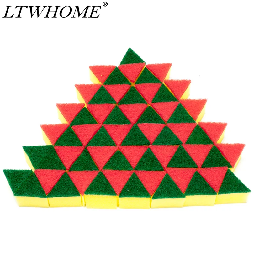 

LTWHOME Cute Triangular Small Cleaning Sponge for Cleaning the Corner, Dead Angle of Kitchen and More