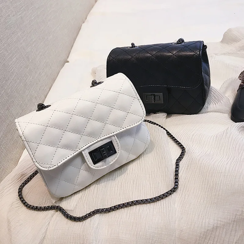 

Autumn And Winter New Style Europe And America Style Classic Rhombus Square Sling Bag Lock Shoulder Oblique WOMEN'S Bag