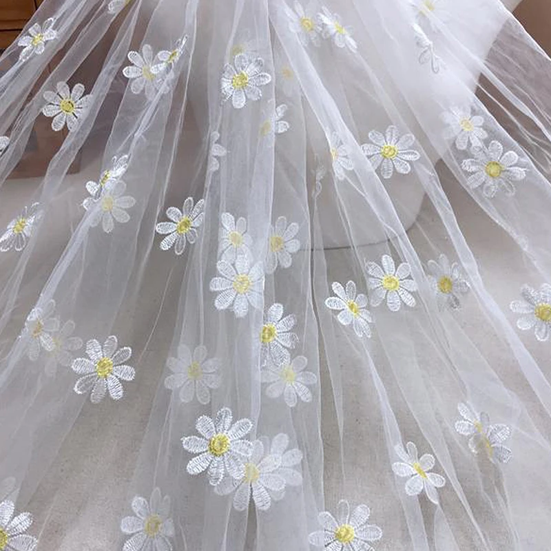 Daisy flower dress white Clearance