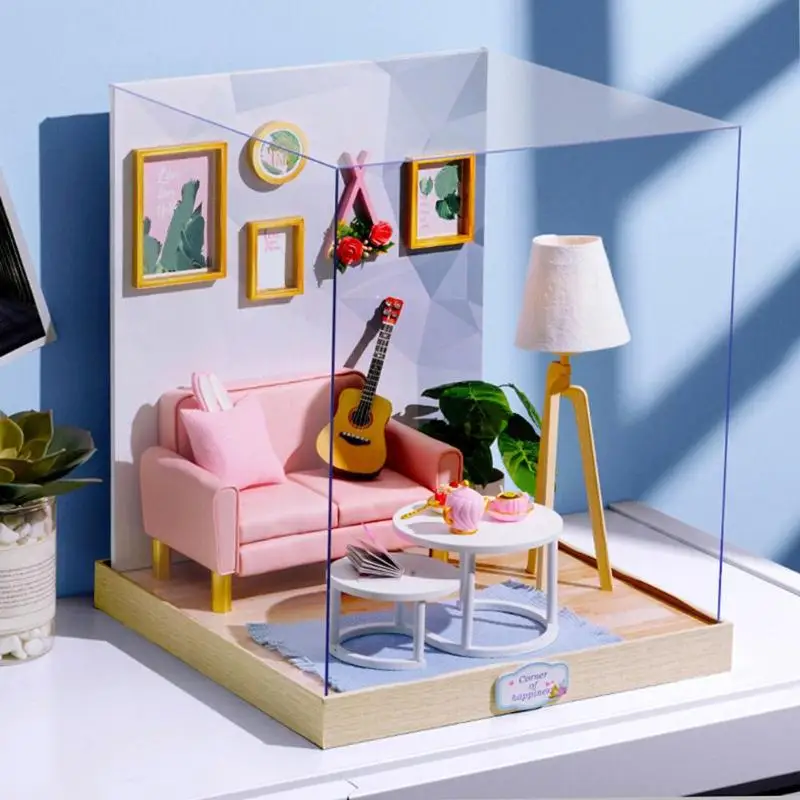 Маленький дом модель деревянные маленькие DIY куклы различные спецификации опционально модный дом строительные наборы кукольный домик