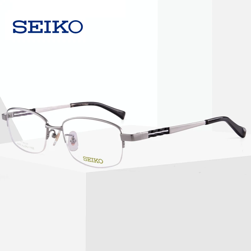 

SEIKO Titanium Glasses Frame Men Astigmastism Myopia Eye Glass Prescription Eyeglasses Frames Optical Eyewear Multifocal HA1506