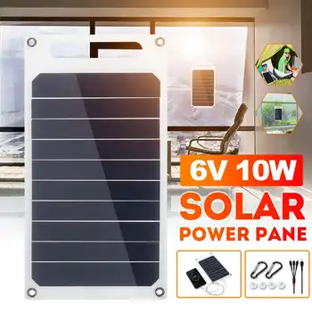 

LEORY 6V 10W 1.7A Portable Solar Panel Slim & Light USB Charger Charging Power Bank Pad Monocrystalline Solar cells