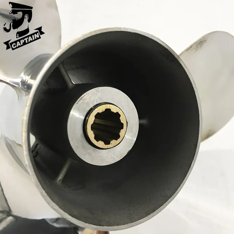Подвесные двигатели Captain Propeller 9 1/4x11 для Yamaha HP 15HP F15C F20 нержавеющая сталь 8 зубьев