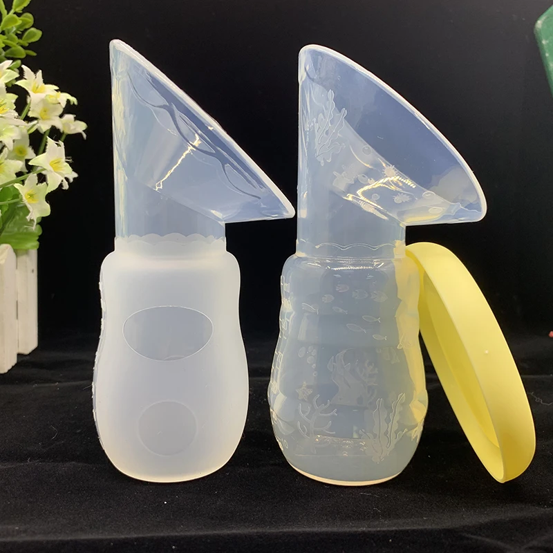 Full Silicone Breast Pump Manual Handmade Breast Pump Partner Anti-overflow Milk Collector Automatically Collect Breast Milk 18