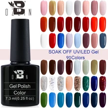 Bozlin 32 couleur 7.3ml couleur Gel série vernis à ongles UV Gel vernis blanc couleur laque vernis bricolage Nail Art peinture Gel couche de finition Gel(China)