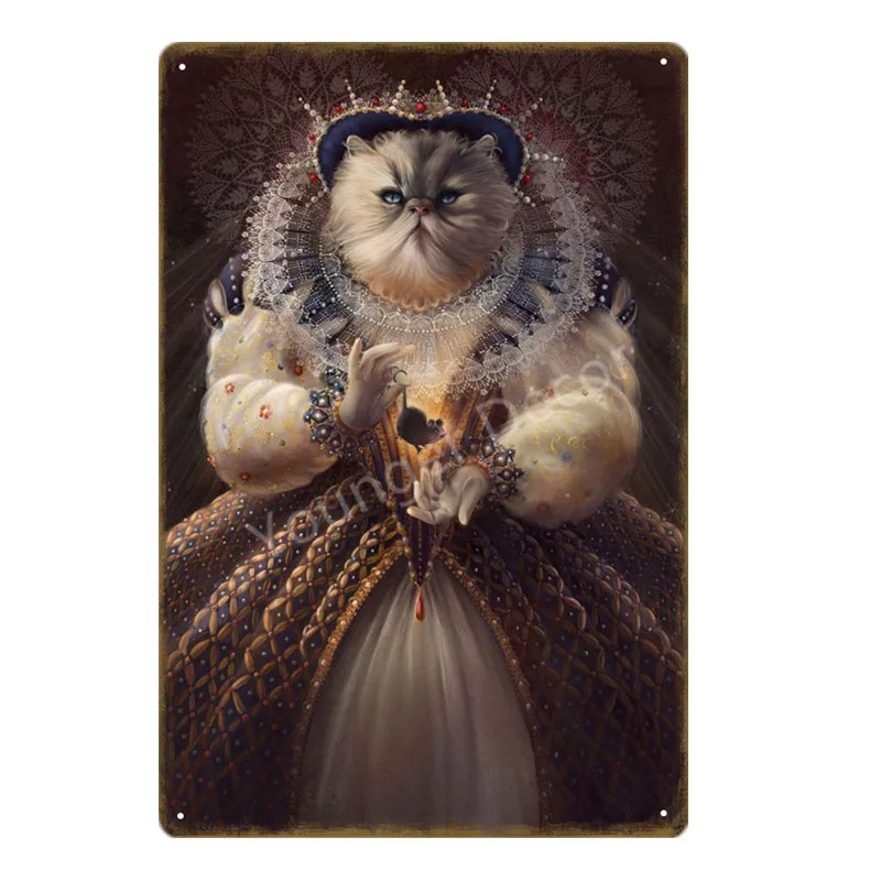 YD1370EI Забавные Животные, кошка, металлические знаки, печать, наклейка на стену, живопись, картины, ВИНТАЖНЫЙ ПЛАКАТ, детская спальня, паб, бар, Кухонное украшение для дома, YI-079 - Цвет: YD1370EI
