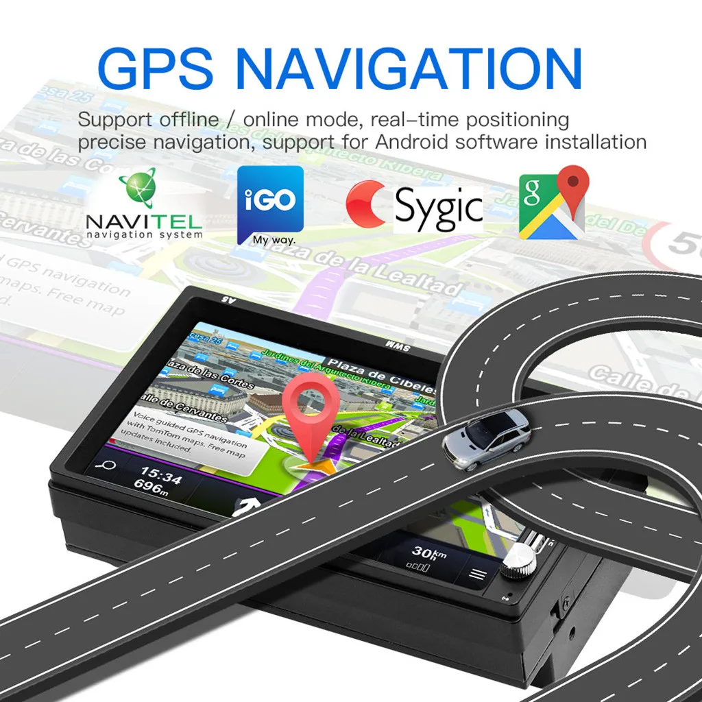

SWM-A5 7 Inch HD Car BT Mobile Phone Interconnect MP5 Player GPS Navigation