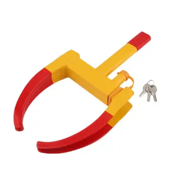 

Portable Clamp Boot Tire Claw Trailer Truck Anti-Theft Towing Auto Wheel Lock Yellow And Red Adjustable Premium Car Tire Lock