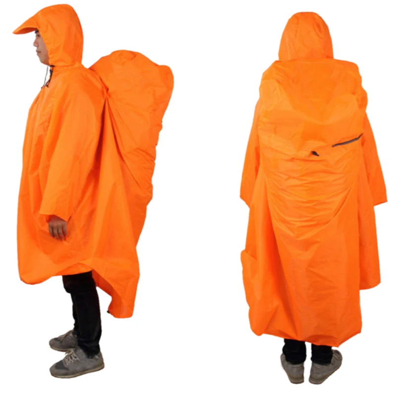 Orange Открытый сиамский плащ, альпинистский походный портативный рюкзак, плащ-накидка, плащ для фотосъемки, рюкзак-дождевик - Цвет: Orange