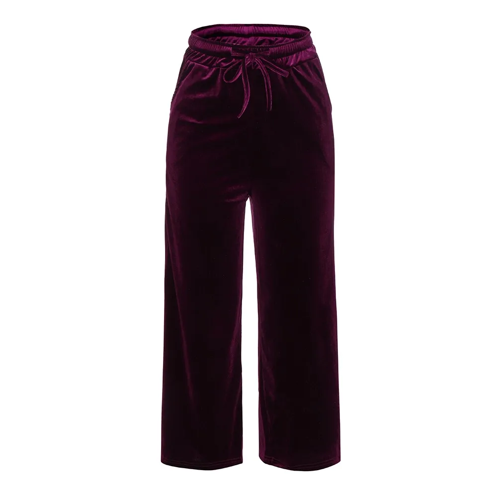 we Женские широкие брюки, зимние вельветовые свободные брюки pantalones mujer, повседневные Модные брюки палаццо размера плюс d90813 - Цвет: we