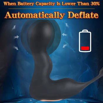 Inflatable Vibrator Anal Plug Ball Remote Butt Plug With Vibration Sexy Toys Vibrating Prostate Massager Silicone Anal Dilator 5