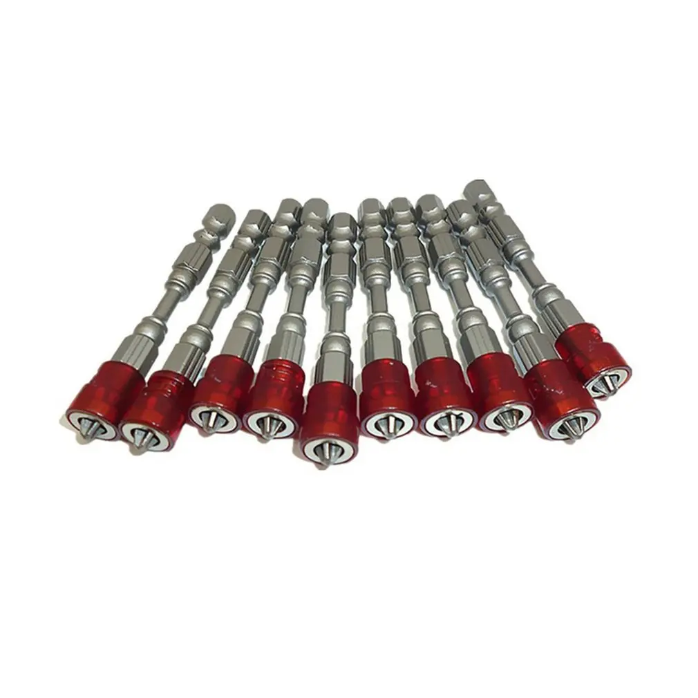 10 шт. PH2 Магнитный крестовый Набор отверток 1/" шестигранный хвостовик гипсокартон S2 сплав Электрический драйвер питания Биты