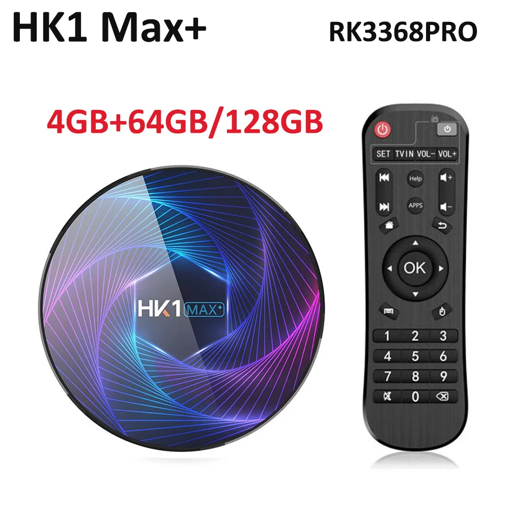 Приставка Смарт ТВ HK1 MAX PLUS 8 ядерная 64 бит 4 + 64/128 ГБ Android 2 4|ТВ-приставки и
