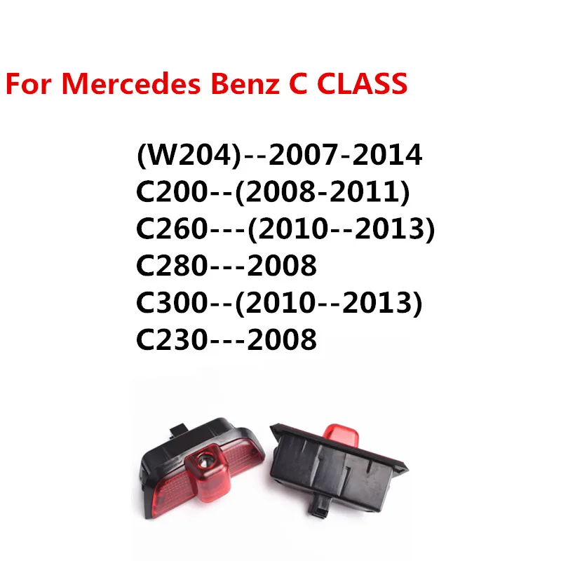 2 шт. для Mercedes Benz W204 C Класс C260 C300 C200 C280 C230 светодиодный Автомобильный Дверной лазерный проектор Логотип Эмблема Призрак тень светильник