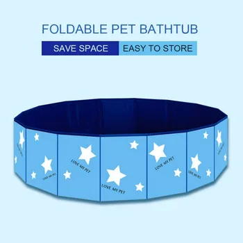 

Pet Dog Swimming Pool Foldable Dog Pool Pet Bath Swimming Tub Bathtub PVC Printed Collapsible Bathing Pool for Dogs Cats Kids