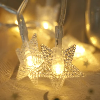 

1 PC 10/20/40 LED Star Light String Twinkle Garlands Battery Powered Christmas Lamp Holiday Party Wedding Decorative Fairy Light