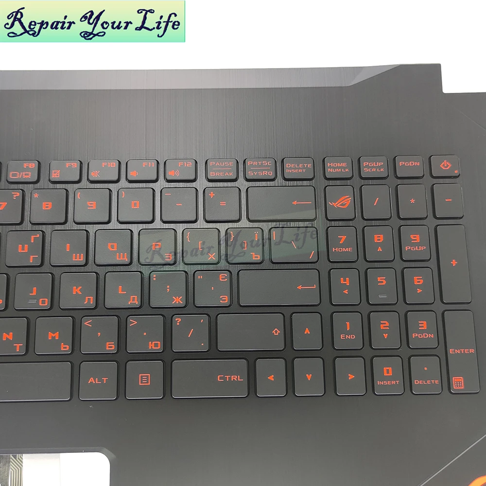 Teclado de Retroiluminação para Asus Teclado com Descanso para Luz de Fundo Ukrainian para Asus Rog Strix Gl702 Gl702v Gl702vm Vmk Gl702vs Vsk Gl702vt Gl702vi - Imagem 2