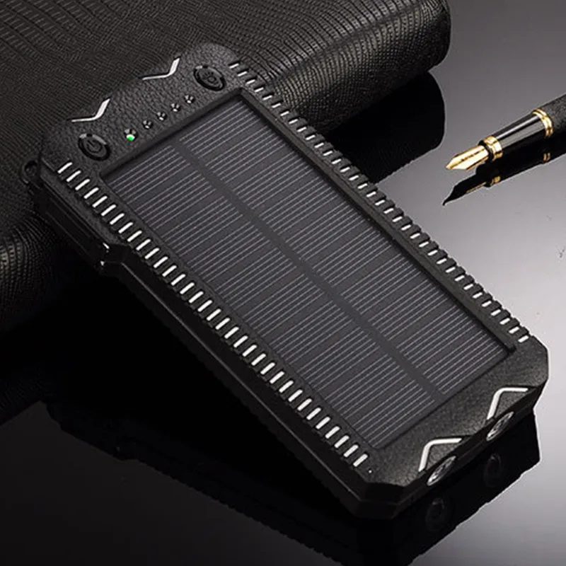 80000mAh Solar Power Bank High-Capacity Phone Charging Power Bank with Cigarette Lighter Double USB Outdoor Emergency Charger wireless charging power bank Power Bank