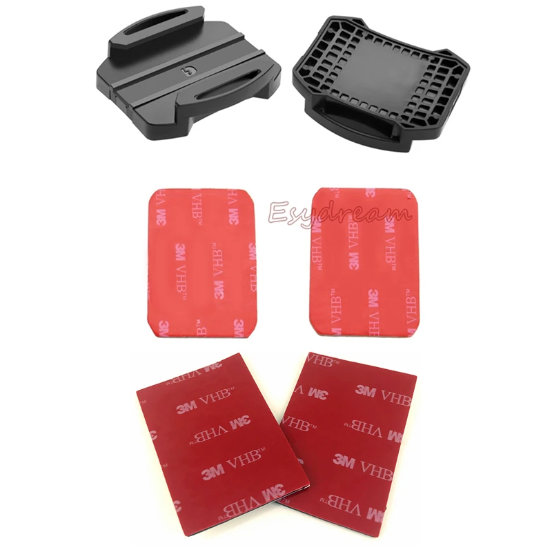 Plus Two Stickers 2 изогнутых поверхностного монтажа+ 2 клея наклейка для sony Action HDR-AS30V HDR-AS100V HDR AS20 AS300R AS200V AS100V Замена VCT-AM1 - Цвет: Plus Two Stickers