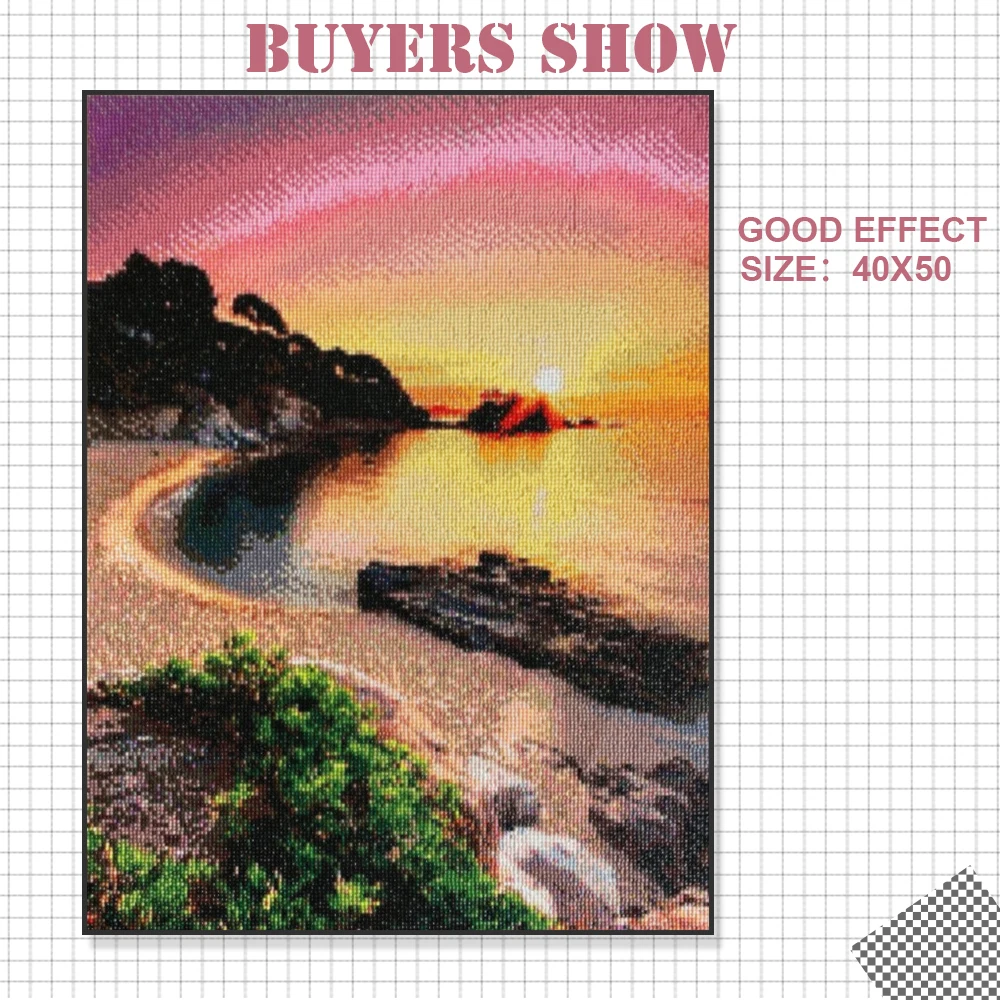 EverShine Diamond Painting Landscape Cross Stitch 5D Diamond Embroidery Seaside Full Square Picture Rhinestones Art Home Decor diamond painting