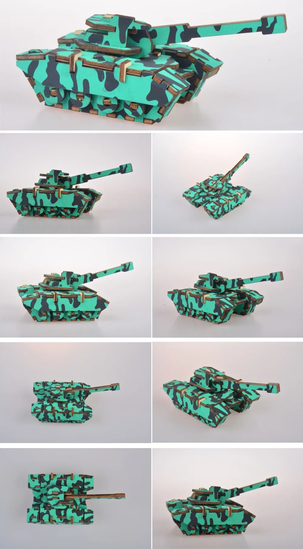 Маленький резервуар DIY 3D деревянные головоломки деревянные ремесла набор для сборки резка деревянные игрушки для Рождественский подарок 3123